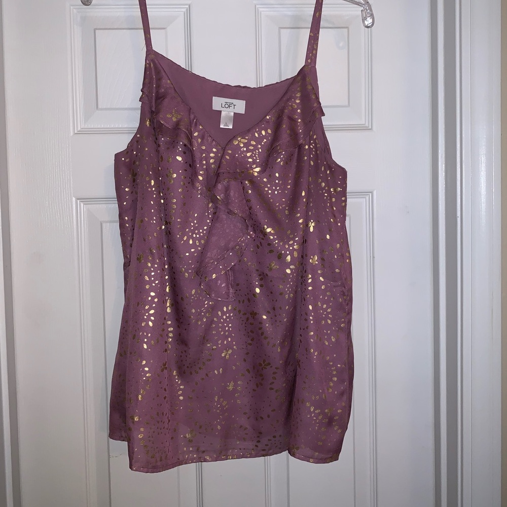 Mauve and gold tank/cami
